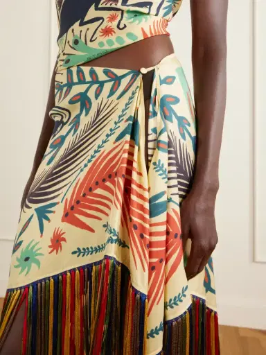Etro Asymmetric Fringed Printed Silk-twill Mini Skirt | Thumbnail 5 Etro Asymmetric Fringed Printed Silk-twill Mini Skirt | Thumbnail 5