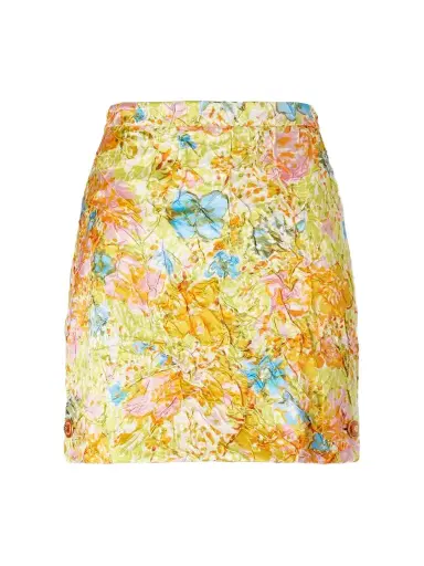 Versace Floral-print Crinkled Silk-duchesse Mini Skirt | Thumbnail 1 Versace Floral-print Crinkled Silk-duchesse Mini Skirt | Thumbnail 1