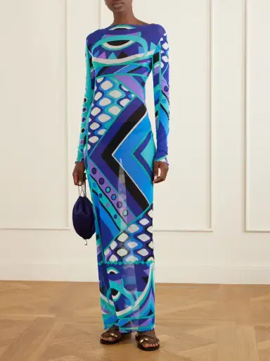 PUCCI Printed Tulle Maxi Dress | Thumbnail 2 PUCCI Printed Tulle Maxi Dress | Thumbnail 2