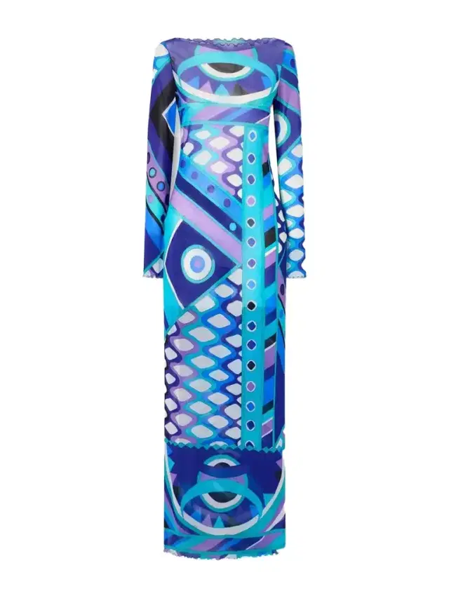 Printed Tulle Maxi Dress Printed Tulle Maxi Dress