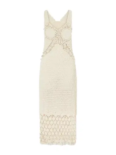 Rabanne Embellished Crocheted Cotton Midi Dress | Thumbnail 1 Rabanne Embellished Crocheted Cotton Midi Dress | Thumbnail 1