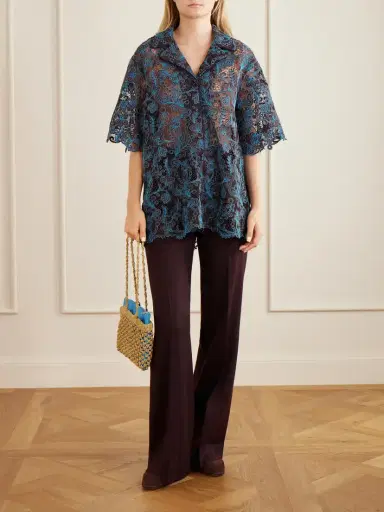 ALÉMAIS Francine Guipure Lace Shirt | Thumbnail 2 ALÉMAIS Francine Guipure Lace Shirt | Thumbnail 2