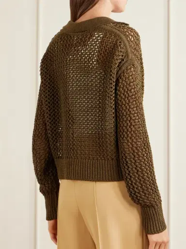 Max Mara Crocheted Cotton Cardigan | Thumbnail 3 Max Mara Crocheted Cotton Cardigan | Thumbnail 3