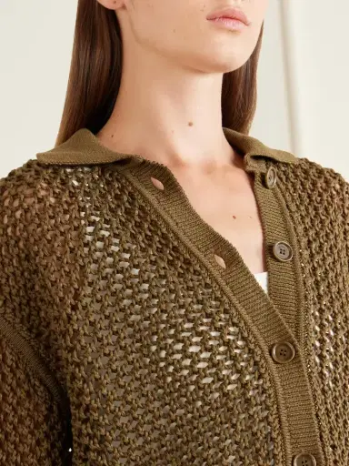 Max Mara Crocheted Cotton Cardigan | Thumbnail 4 Max Mara Crocheted Cotton Cardigan | Thumbnail 4