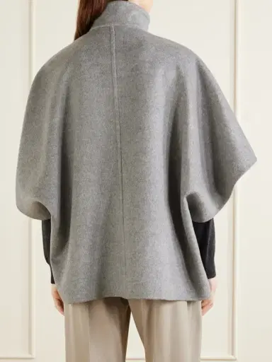 Max Mara Buckled Leather-trimmed Cashmere Cape | Thumbnail 3 Max Mara Buckled Leather-trimmed Cashmere Cape | Thumbnail 3
