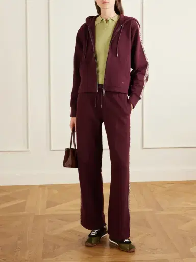 Burberry Jodie Checked Cotton-jersey Straight-leg Track Pants | Thumbnail 2 Burberry Jodie Checked Cotton-jersey Straight-leg Track Pants | Thumbnail 2