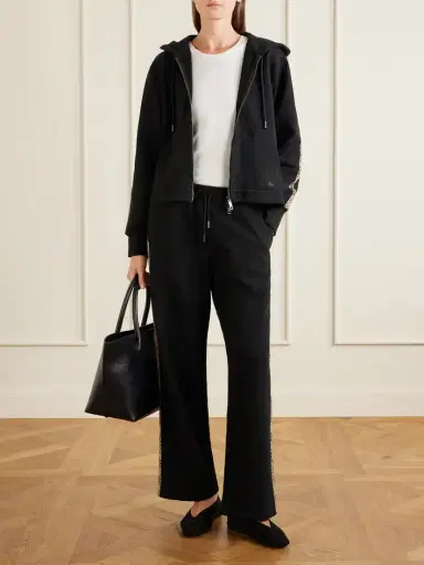 Burberry Jodie Checked Cotton-jersey Straight-leg Track Pants | Thumbnail 2 Burberry Jodie Checked Cotton-jersey Straight-leg Track Pants | Thumbnail 2
