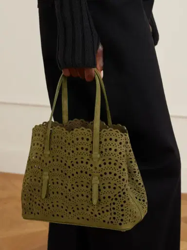 Alaïa Mina Cut-out Suede Tote | Thumbnail 2 Alaïa Mina Cut-out Suede Tote | Thumbnail 2