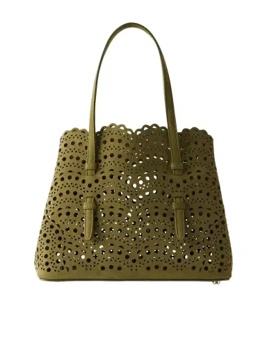Alaïa Mina Cut-out Suede Tote | Thumbnail 1 Alaïa Mina Cut-out Suede Tote | Thumbnail 1