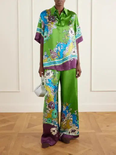ALÉMAIS Nanci Printed Silk-satin Shirt | Thumbnail 2 ALÉMAIS Nanci Printed Silk-satin Shirt | Thumbnail 2