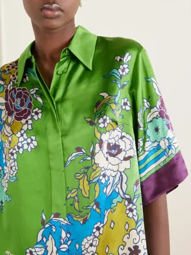 ALÉMAIS Nanci Printed Silk-satin Shirt | Thumbnail 5 ALÉMAIS Nanci Printed Silk-satin Shirt | Thumbnail 5