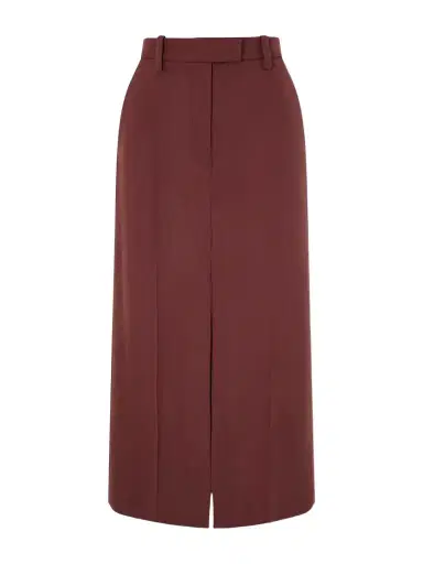 Brunello Cucinelli Wool Midi Skirt | Thumbnail 1 Brunello Cucinelli Wool Midi Skirt | Thumbnail 1
