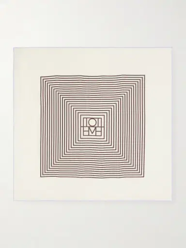 TOTEME Monogram Silk Scarf | Thumbnail 5 TOTEME Monogram Silk Scarf | Thumbnail 5
