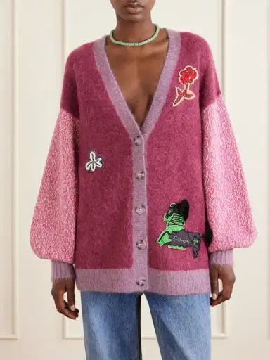 ALÉMAIS Mlak Bead-embellished Mohair, Alpaca And Wool-blend Cardigan | Thumbnail 3 ALÉMAIS Mlak Bead-embellished Mohair, Alpaca And Wool-blend Cardigan | Thumbnail 3