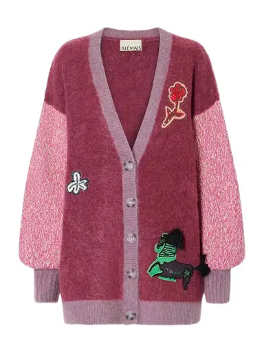 ALÉMAIS Mlak Bead-embellished Mohair, Alpaca And Wool-blend Cardigan | Thumbnail 1 ALÉMAIS Mlak Bead-embellished Mohair, Alpaca And Wool-blend Cardigan | Thumbnail 1