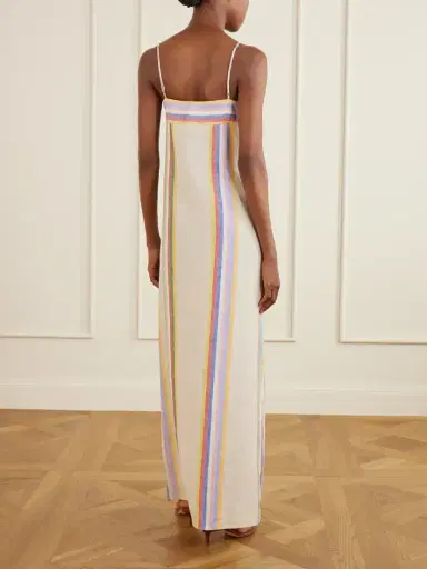 Staud Laura Striped Linen Maxi Dress | Thumbnail 3 Staud Laura Striped Linen Maxi Dress | Thumbnail 3