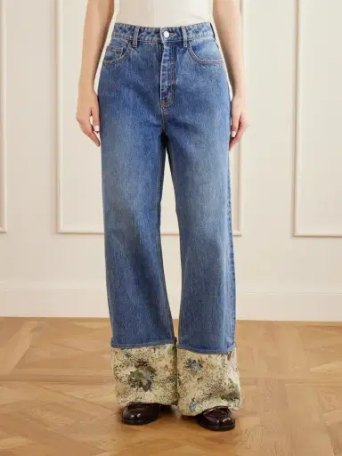 ALÉMAIS Marcel Printed Straight-leg Jeans | Thumbnail 3 ALÉMAIS Marcel Printed Straight-leg Jeans | Thumbnail 3
