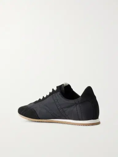 TOTEME Flex Suede-trimmed Shell Sneakers | Thumbnail 3 TOTEME Flex Suede-trimmed Shell Sneakers | Thumbnail 3