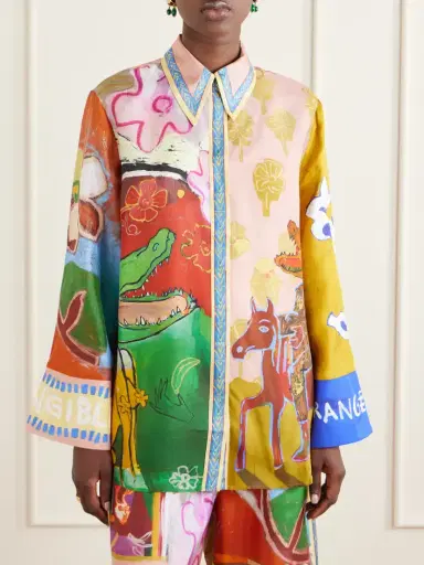 ALÉMAIS Mlak Printed Silk-twill Shirt | Thumbnail 3 ALÉMAIS Mlak Printed Silk-twill Shirt | Thumbnail 3