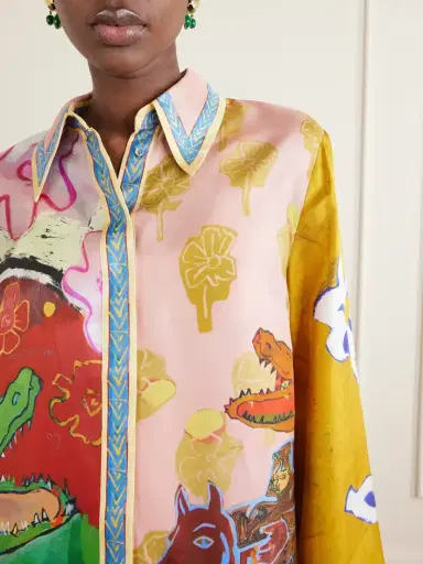 ALÉMAIS Mlak Printed Silk-twill Shirt | Thumbnail 5 ALÉMAIS Mlak Printed Silk-twill Shirt | Thumbnail 5