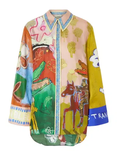 ALÉMAIS Mlak Printed Silk-twill Shirt | Thumbnail 1 ALÉMAIS Mlak Printed Silk-twill Shirt | Thumbnail 1