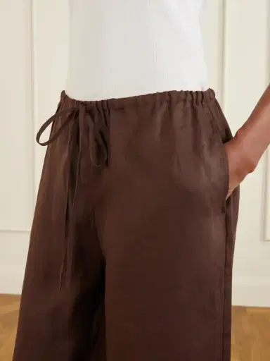 Staud Mateo Linen Mid-rise Wide-leg Pants | Thumbnail 5 Staud Mateo Linen Mid-rise Wide-leg Pants | Thumbnail 5
