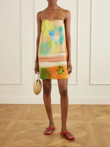 Staud Laura Printed Linen Mini Dress | Thumbnail 2 Staud Laura Printed Linen Mini Dress | Thumbnail 2