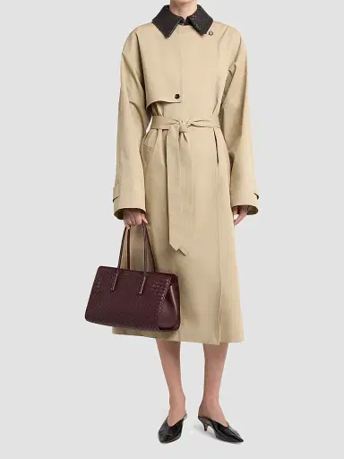 Bottega Veneta Women's Barbara Intrecciato Leather Tote Bag - Deep Mahogan Brass | Thumbnail 5 Bottega Veneta Women's Barbara Intrecciato Leather Tote Bag - Deep Mahogan Brass | Thumbnail 5