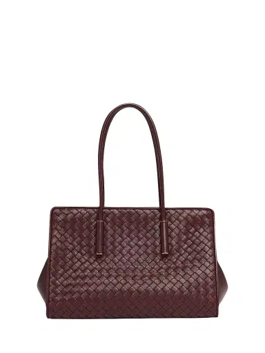 Bottega Veneta Women's Barbara Intrecciato Leather Tote Bag - Deep Mahogan Brass | Thumbnail 1 Bottega Veneta Women's Barbara Intrecciato Leather Tote Bag - Deep Mahogan Brass | Thumbnail 1