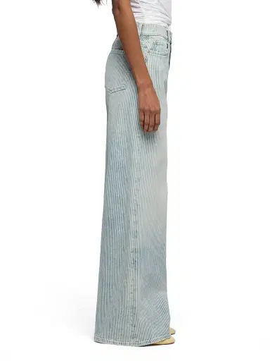 7 For All Mankind Women's Lotta Pinstripe Mid-Rise Wide-Leg Jeans | Thumbnail 4 7 For All Mankind Women's Lotta Pinstripe Mid-Rise Wide-Leg Jeans | Thumbnail 4