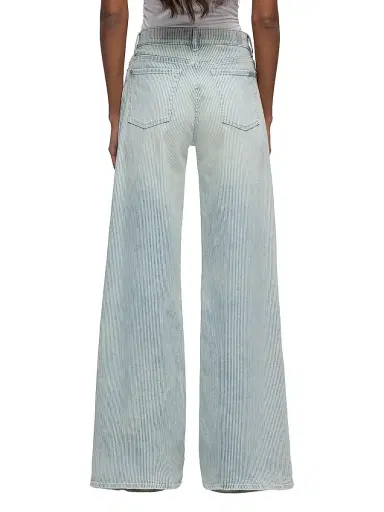 7 For All Mankind Women's Lotta Pinstripe Mid-Rise Wide-Leg Jeans | Thumbnail 5 7 For All Mankind Women's Lotta Pinstripe Mid-Rise Wide-Leg Jeans | Thumbnail 5