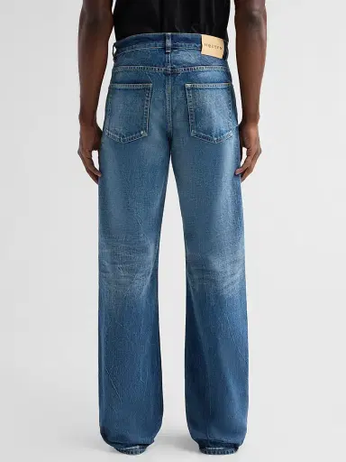 Alexander McQueen Men's Five-Pocket Relaxed-Fit Jeans - Blue Washed - Size 38 | Thumbnail 3 Alexander McQueen Men's Five-Pocket Relaxed-Fit Jeans - Blue Washed - Size 38 | Thumbnail 3