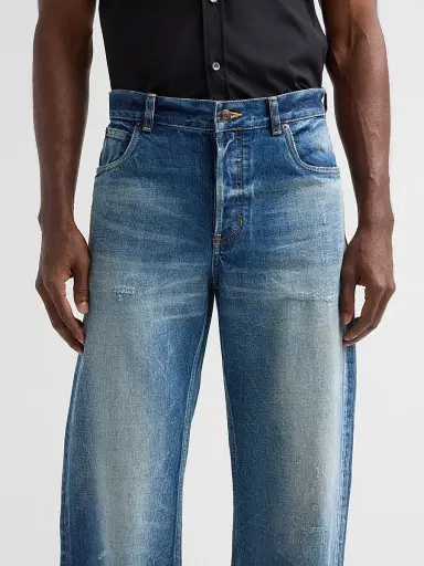 Alexander McQueen Men's Five-Pocket Relaxed-Fit Jeans - Blue Washed - Size 38 | Thumbnail 5 Alexander McQueen Men's Five-Pocket Relaxed-Fit Jeans - Blue Washed - Size 38 | Thumbnail 5