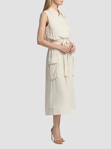 Ramy Brook Women's Payton Drawstring-Waist Sleeveless Midi-Dress - Bone - Size XL | Thumbnail 4 Ramy Brook Women's Payton Drawstring-Waist Sleeveless Midi-Dress - Bone - Size XL | Thumbnail 4