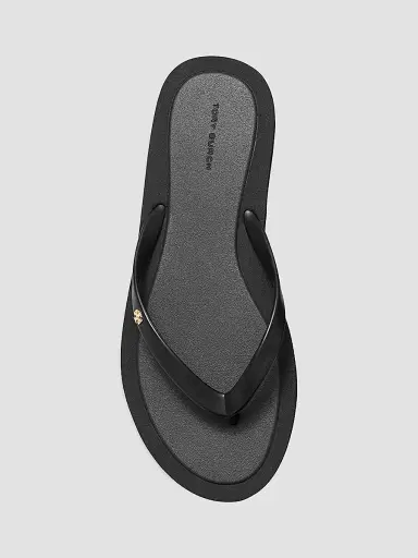 Tory Burch Women's Kira Logo Flip-Flops - Black - Size 6 | Thumbnail 4 Tory Burch Women's Kira Logo Flip-Flops - Black - Size 6 | Thumbnail 4