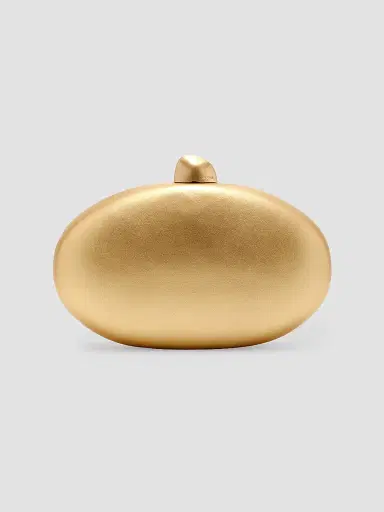 Cult Gaia Women's Eviana Hard-Case Metallic Leather Clutch - Brass | Thumbnail 3 Cult Gaia Women's Eviana Hard-Case Metallic Leather Clutch - Brass | Thumbnail 3