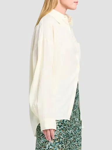 TWP Women's Something Borrowed Linen Button-Front Shirt | Thumbnail 4 TWP Women's Something Borrowed Linen Button-Front Shirt | Thumbnail 4