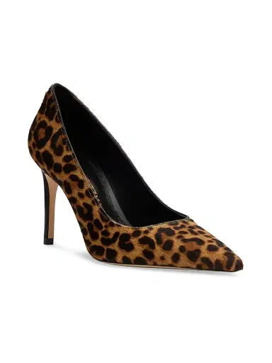 Stuart Weitzman Women's Stuart Power 85MM Leopard-Print Calf Hair Pumps - Classic Lite | Thumbnail 2 Stuart Weitzman Women's Stuart Power 85MM Leopard-Print Calf Hair Pumps - Classic Lite | Thumbnail 2