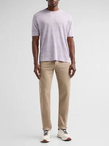 Saks Fifth Avenue Men's Linen Crewneck T-Shirt - Lilac | Thumbnail 2 Saks Fifth Avenue Men's Linen Crewneck T-Shirt - Lilac | Thumbnail 2