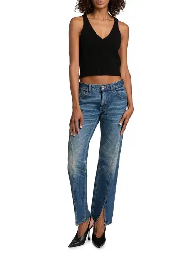 Brandon Maxwell Women's The Reese V-Neck Knit Tank - Black - Size Small | Thumbnail 2 Brandon Maxwell Women's The Reese V-Neck Knit Tank - Black - Size Small | Thumbnail 2