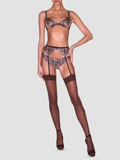 Fleur du Mal Women's Lily Embroidered Hipster Thong | Thumbnail 2 Fleur du Mal Women's Lily Embroidered Hipster Thong | Thumbnail 2