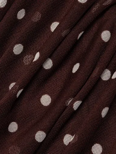 BLACK HALO Women's Evangeline Polka Dot Maxi Dress - Cocoa Dot | Thumbnail 7 BLACK HALO Women's Evangeline Polka Dot Maxi Dress - Cocoa Dot | Thumbnail 7