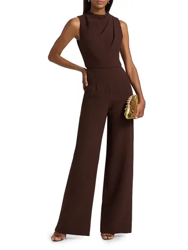 BLACK HALO Women's Corinne Sleeveless Flared-Leg Jumpsuit - Espresso - Size 14 | Thumbnail 2 BLACK HALO Women's Corinne Sleeveless Flared-Leg Jumpsuit - Espresso - Size 14 | Thumbnail 2