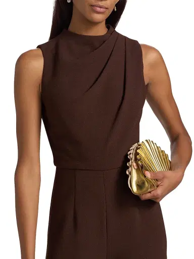 BLACK HALO Women's Corinne Sleeveless Flared-Leg Jumpsuit - Espresso - Size 14 | Thumbnail 6 BLACK HALO Women's Corinne Sleeveless Flared-Leg Jumpsuit - Espresso - Size 14 | Thumbnail 6