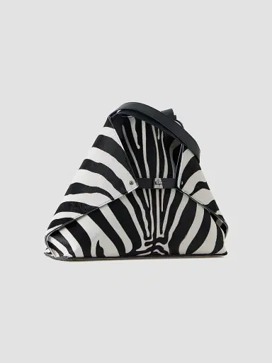 Akris Women's Ai Medium Zebra-Print Calf Hair Shoulder Tote | Thumbnail 3 Akris Women's Ai Medium Zebra-Print Calf Hair Shoulder Tote | Thumbnail 3