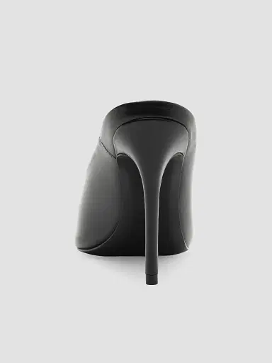 Schutz Women's Loren 100MM Leather Mules - Black | Thumbnail 4 Schutz Women's Loren 100MM Leather Mules - Black | Thumbnail 4