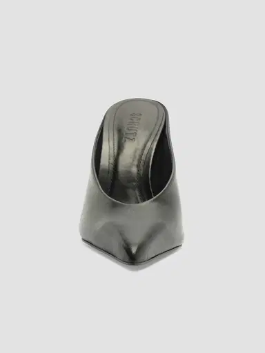 Schutz Women's Loren 100MM Leather Mules - Black | Thumbnail 6 Schutz Women's Loren 100MM Leather Mules - Black | Thumbnail 6