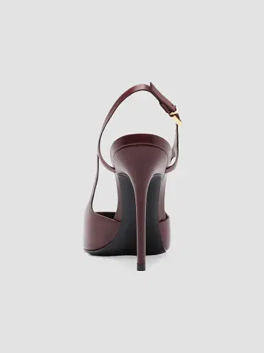 Schutz Women's Boris 110MM Leather Slingback Pumps - Wine Berry - Size 5.5 | Thumbnail 4 Schutz Women's Boris 110MM Leather Slingback Pumps - Wine Berry - Size 5.5 | Thumbnail 4