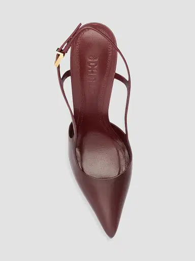 Schutz Women's Boris 110MM Leather Slingback Pumps - Wine Berry - Size 5.5 | Thumbnail 7 Schutz Women's Boris 110MM Leather Slingback Pumps - Wine Berry - Size 5.5 | Thumbnail 7