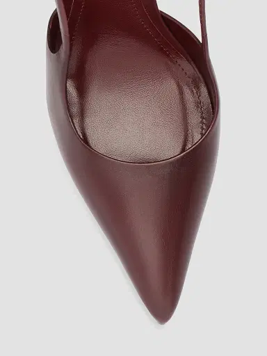 Schutz Women's Boris 110MM Leather Slingback Pumps - Wine Berry - Size 5.5 | Thumbnail 8 Schutz Women's Boris 110MM Leather Slingback Pumps - Wine Berry - Size 5.5 | Thumbnail 8